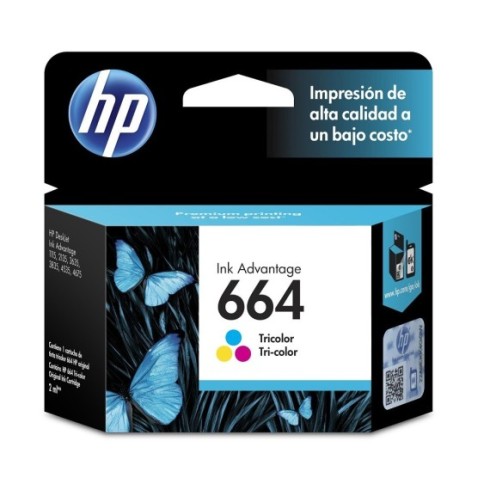 TINTA HP 664 TRICOLOR F6V28AL 100PAG.