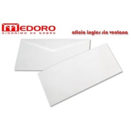 SOBRE BCO. OF. INGLES Nº 1385 80GR. 500UN. MEDORO 12X23.5CM