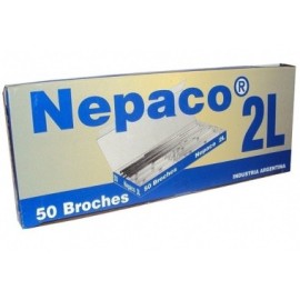 BROCHES NEPACO METAL Nº 2L X 50 UNIDADES