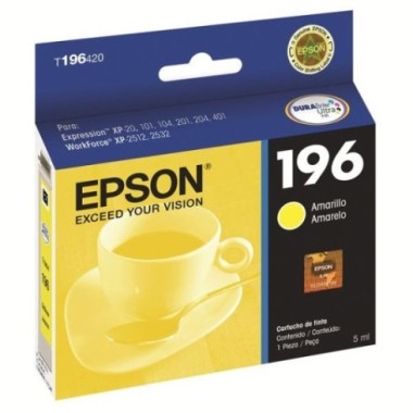 CARTUCHO TINTA EPSON T196 AMARILLO 290PAG T196420