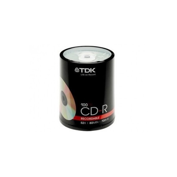 CD-R TDK 52X 80MIN 700MB TORRE X 100UND