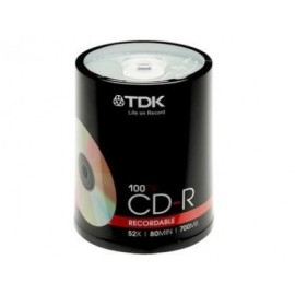 CD-R TDK 52X 80MIN 700MB TORRE X 100UND