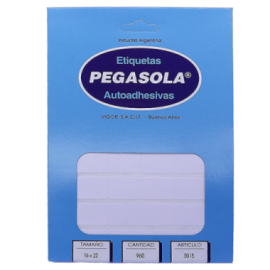 ETIQ. 16X22MM PEGASOLA/AVERY Nº 3015 X 960UND.