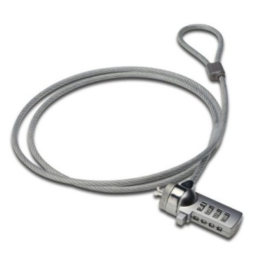 CABLE DE SEGURIDAD P/NOTEBOOK CON CLAVE 4DIG.