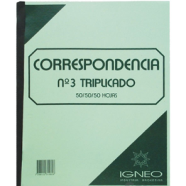 CUAD. CORRESPONDENCIA Nº 3 TRIPLICADO 50H. IGNEO