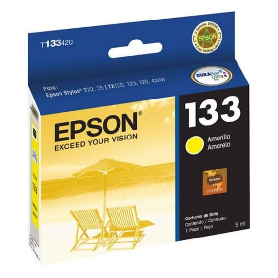 CARTUCHO TINTA EPSON 133 AMARILLA T133420-AL