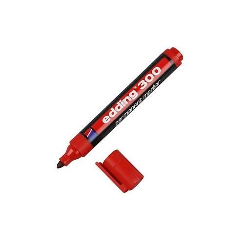 MARCADOR EDDING 300 ROJO PERM. P/RED. RECARGABLE