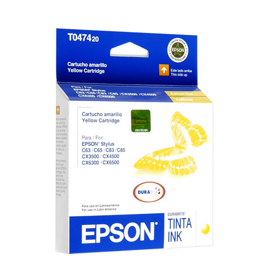 TINTA EPSON T0474 AMARILLO T047420 250PAG.