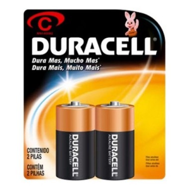 PILAS DURACELL MEDIANA TIPO C BLISTER X 2 UND