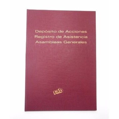 LIBRO DEP. ACCIONES Y REG. ASIST. ASAMBLEAS RAB NÂ°2313