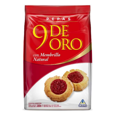 PEPAS 9 DE ORO CON MEMBRILLO 380GR.