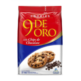 COOKIES C/CHIPS DE CHOCOLATE 9 DE ORO 120GR.