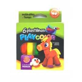 PLASTILINA PLAYCOLOR SURTIDA X 6 UND.