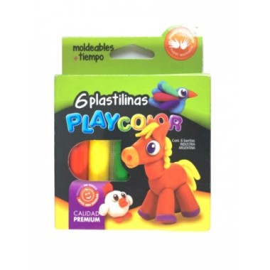 PLASTILINA PLAYCOLOR SURTIDA X 6 UND.