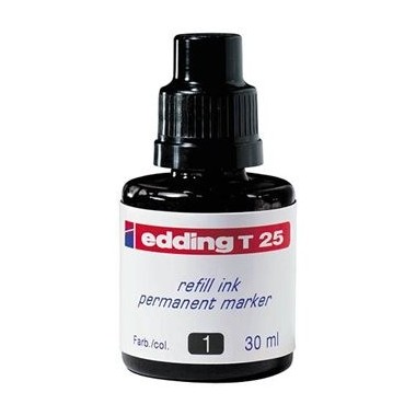 TINTA P/MARCAD. PERMAN. NEGRA EDDING T-25 30ML