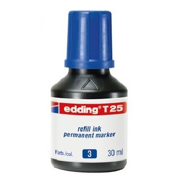 TINTA P/MARCAD. PERMAN. AZUL EDDING T-25 30ML.