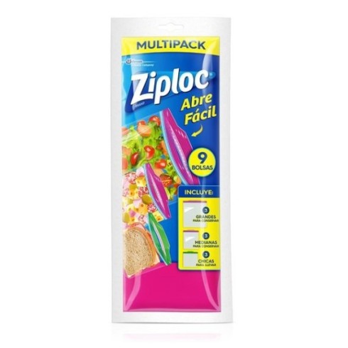 ZIPLOC MULTI PACK 9UND. 3GDE-3MED-3CHI.