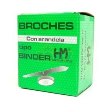 BROCHE BINDER NÂ°645 DE 31MM HM X 100 UND