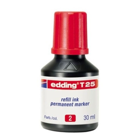 TINTA P/MARCAD. PERMAN. ROJA EDDING T-25 230ML