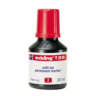 TINTA P/MARCAD. PERMAN. ROJA EDDING T-25 230ML