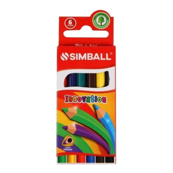 LAPIZ COLOR SIMBALL 6UND. CORTOS MADERA