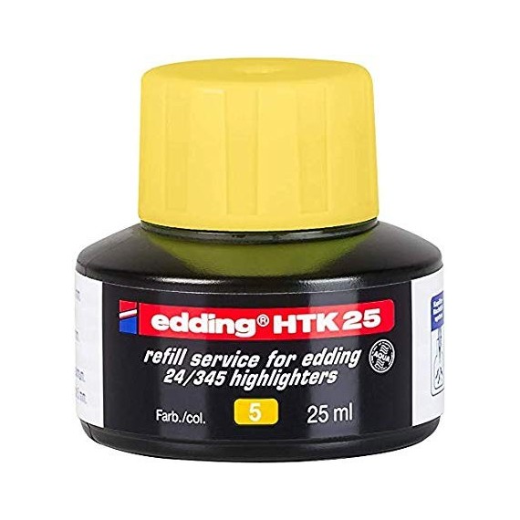 TINTA EDDING P/RESALTADOR HTK25 AMARILLO REFILL