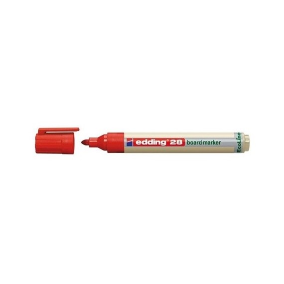 MARCADOR EDDING 28 ROJO P/PIZARRA ECOLINE RECARGABLE