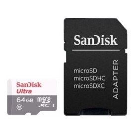 MEMORIA 64GB SANDISK ULTRA CLASE 10 C/ADAP 100MBS