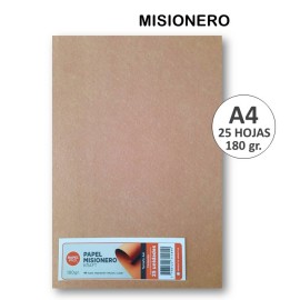 PAPEL MISIONERO A4 180GR PAQUETE X 25 UND. RAPEL