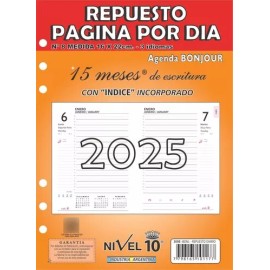 REP. AGENDA N°8 PAGINA X DIA BONJOUR COD 3698 AÑO 2025