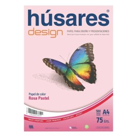 RESMA COLOR A4 ROSA X 500H. 80GR HUSARES