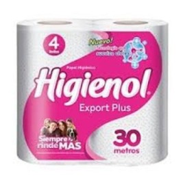 PAPEL HIGIENICO HIGIENOL 4UND X 30MTS EXPORT PLUS